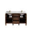 Ensemble de meuble-lavabo double 60 po Teak-75402038