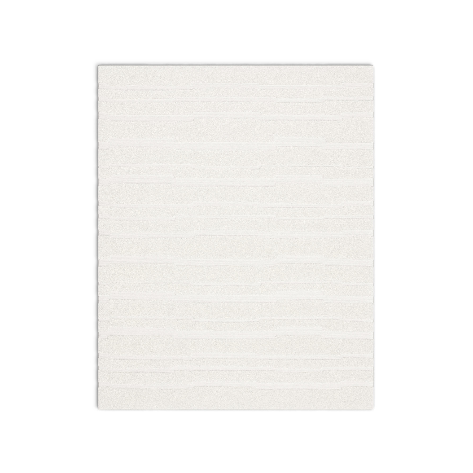 Elona Hand Tufted Wool/Cotton Area Rug in Ivory, Rectangle 8' x 10'