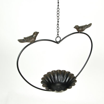 Ensemble de 2 pots à fleurs suspendus en métal brun rustique Jadoir