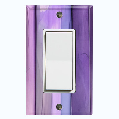 Purple Wood Tree Bark Print Nature Themed 1 - Gang Toggle Light Switch Standard Wall Plate