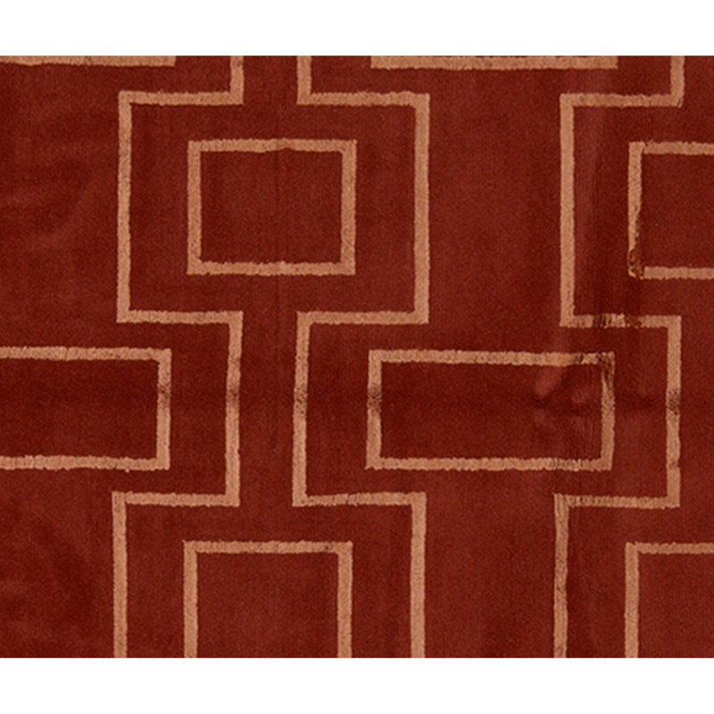Hand Knotted Area Rug in Red