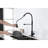 Spring Kitchen Faucet In Matte Black - Stainless Steel, Pull-Out Spray, Rust, Single Hole With Spray , Water Temperature Adjustment