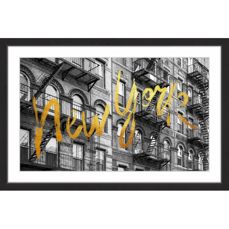 NY Suburbs - Single Picture Frame Print, 30 cm H x 46 cm W x 4cm D
