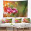 Tapisserie de fleurs roses sur fond flou-28486301