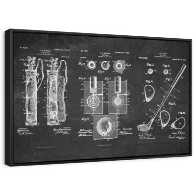 Golf Patents, reproduction sur toile