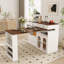 Îlot de cuisine avec table rotative et extensible
