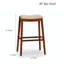 Tabouret de bar gris vieilli de 30 po avec siège en cuir noir - un tabouret élégant et polyvalent-1497668298-1497668302-1497668294