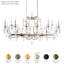 Renaissance 12 Light 56in x 34in Linear Chandelier in Antique Silver with Clear Heritage Handcut Crystals-1880195534