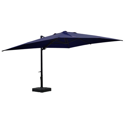10x13ft 360°Rotation Square Cantilever Patio Umbrella with Base