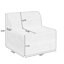 Canapé modulaire en U en forme de U, canapé modulaire compressé en velours côtelé de style minimaliste moderne, canapé-lit pour le salon, la chambre à coucher, canapé-lit Comfy-121060205