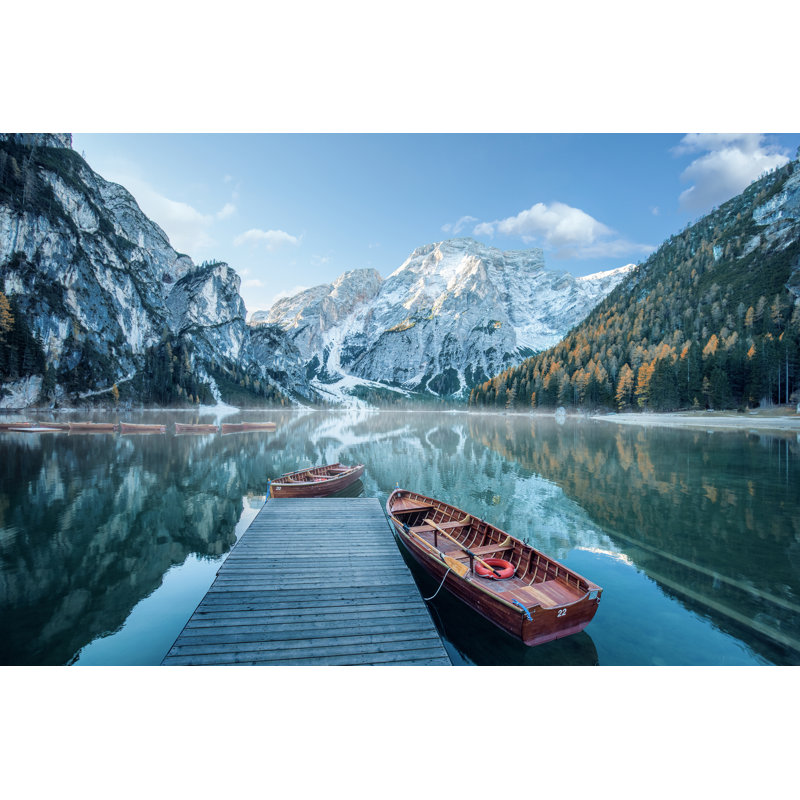 Magnifique lac, Lago Di Braies, H 8 po x l 12 po