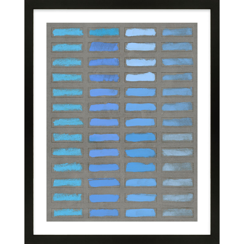 The Blues 1 Painting by Jacques Pilon, 25" H x 20" W x 1.25" D, Black