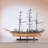 24" Wood Brown 1862 CSS Alabama Hand Painted Decorative Boat