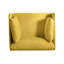 Chaise rembourrée de 39 po de couleur jaune avec pieds et sièges confortables pour le bureau