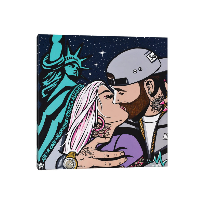 Midnight Ferry Love by Hybrid Life Art - Wrapped Canvas Print, 45.72 cm H x 45.72 cm W