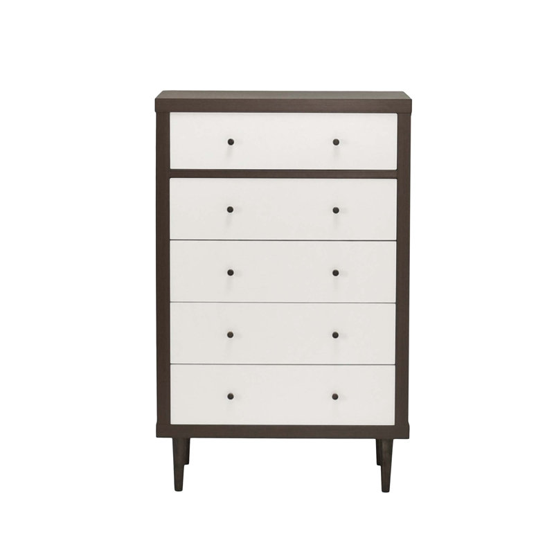 Commode à 5 tiroirs, Blanc