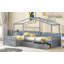 Lit plateforme House avec trois tiroirs de rangement-1630268003