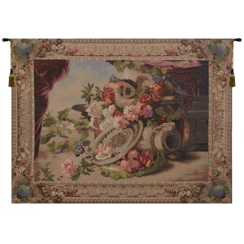 Loom Woven Cotton Blend Wall Hanging, 34" H x 44" W x 0.1" D