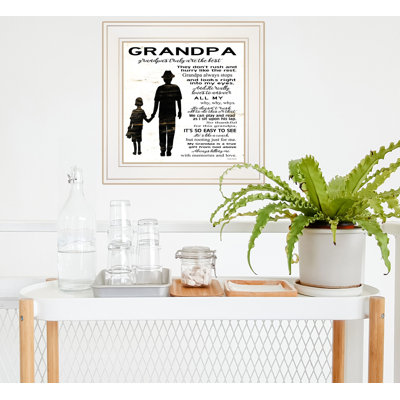 «My Grandpa Is The Best», art mural encadré pour le salon, décoration murale par Cindy Jacobs