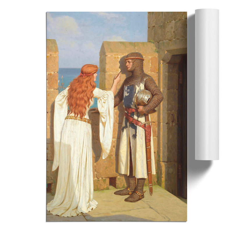 The Shadow by Edmund Leighton - No Frame Painting, 59cm H x 42cm W x 0.1cm D