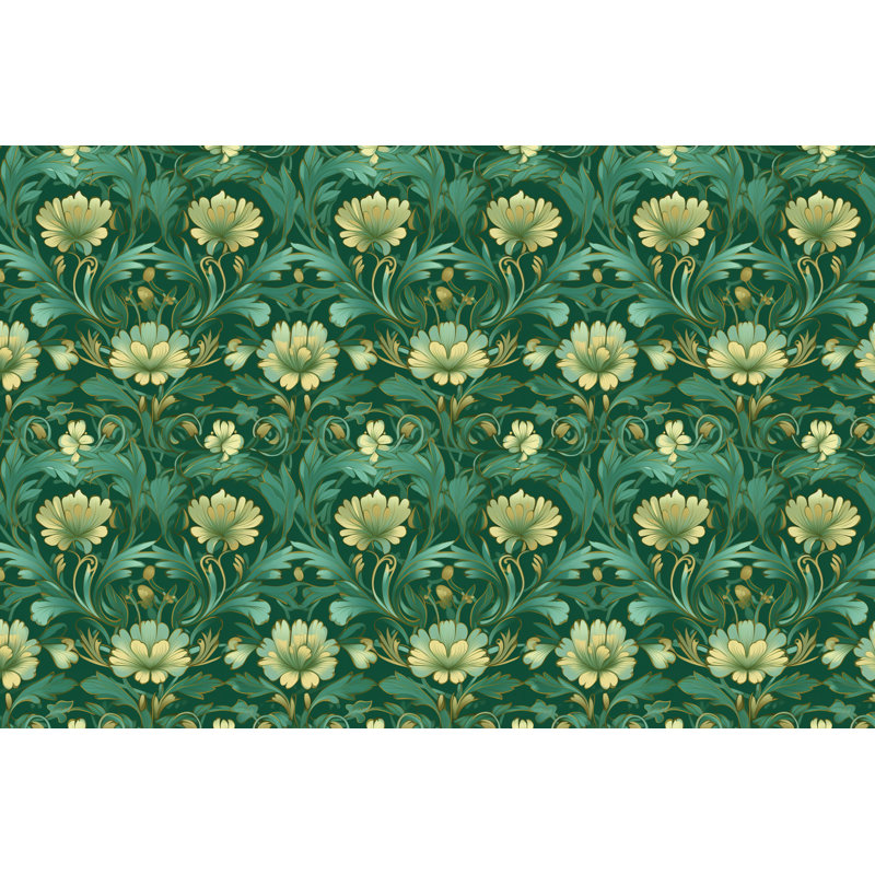 Machine Printed Comforter, King Comforter, Green Floral