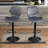 Abriel Height Adjustable Swivel Bar Stool With Back & Footrest Barstool Kitchen Dining