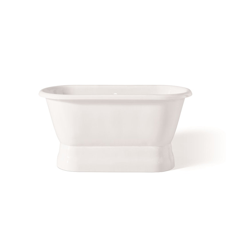 Kristin 61'' x 31'' Soaking Cast Iron Bathtub, White Interior with Custom Exterior