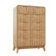 Commode 5 tiroirs cannelée à bords arrondis pour chambre à coucher