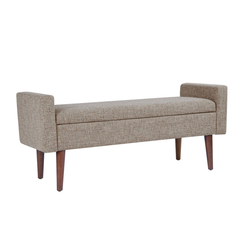  Banc de rangement Fulton - Tissu gris Midtone, Gris