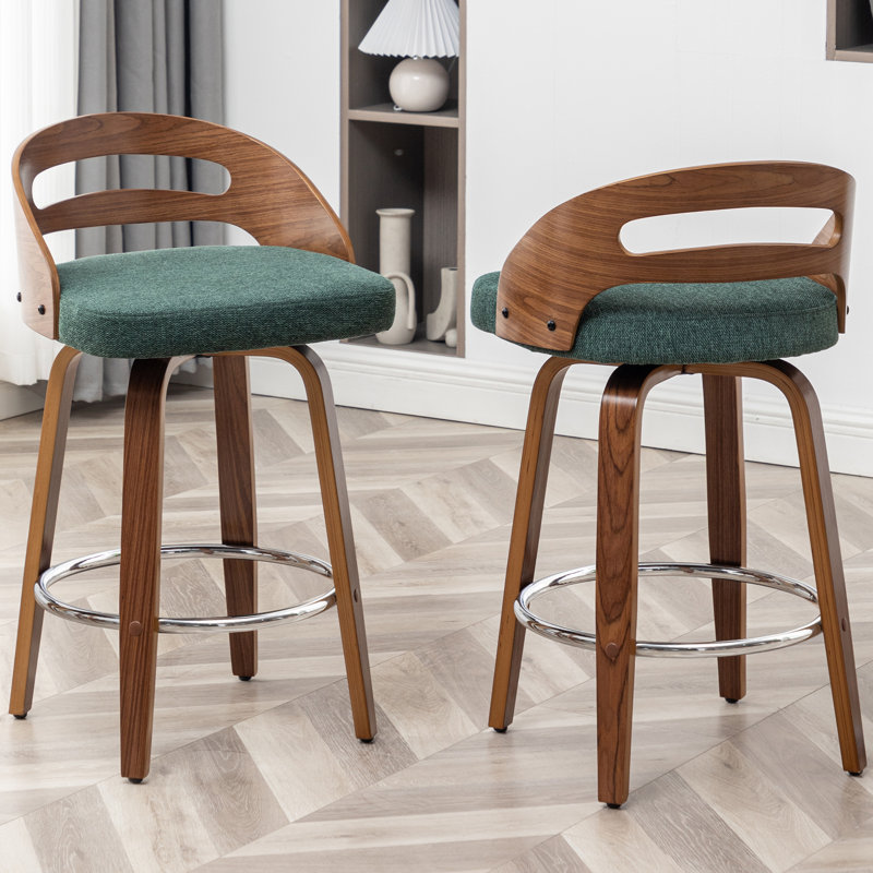 Swivel Bar Stool, Counter Stool (66cm Seat Height), Green