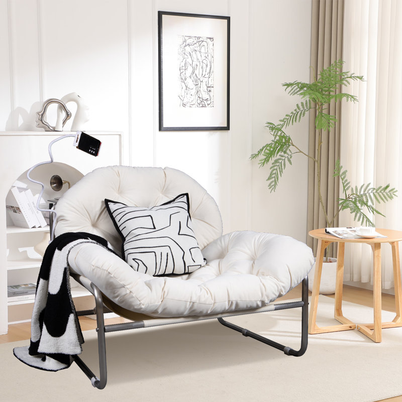 Ensemble de fauteuil et de repose-pieds Modern Modern, Orange