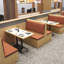 Banc de restaurant rétro simple avec rangement