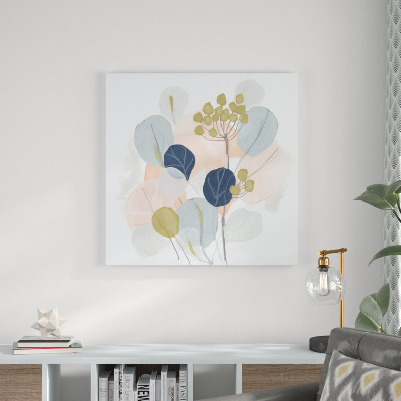 «Floral Mazurka IV» par June Erica Vess, reproduction d'art sur toile, H 36 po x l 36 po