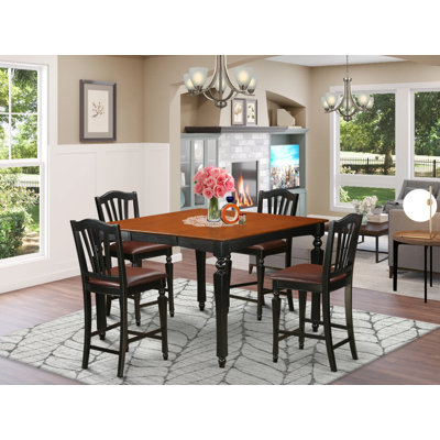 Ashworth 5 Piece Counter Height Butterfly Leaf Solid Wood Dining Set -  Darby Home Co, DBYH4208 34941070