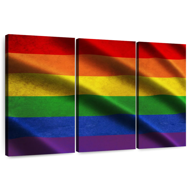 Drapeau Khyia LGBT, H 24 po x l 38 po