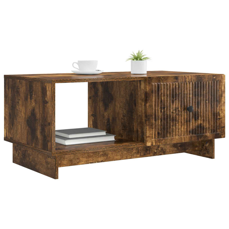 Coffee Table with Storage, 40cm H x 90cm L x 50cm W, Smoked Oak