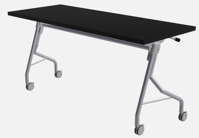 Table de formation avec roulettes Gaona, H 29 po x l 48 po x P 24 po, Noir