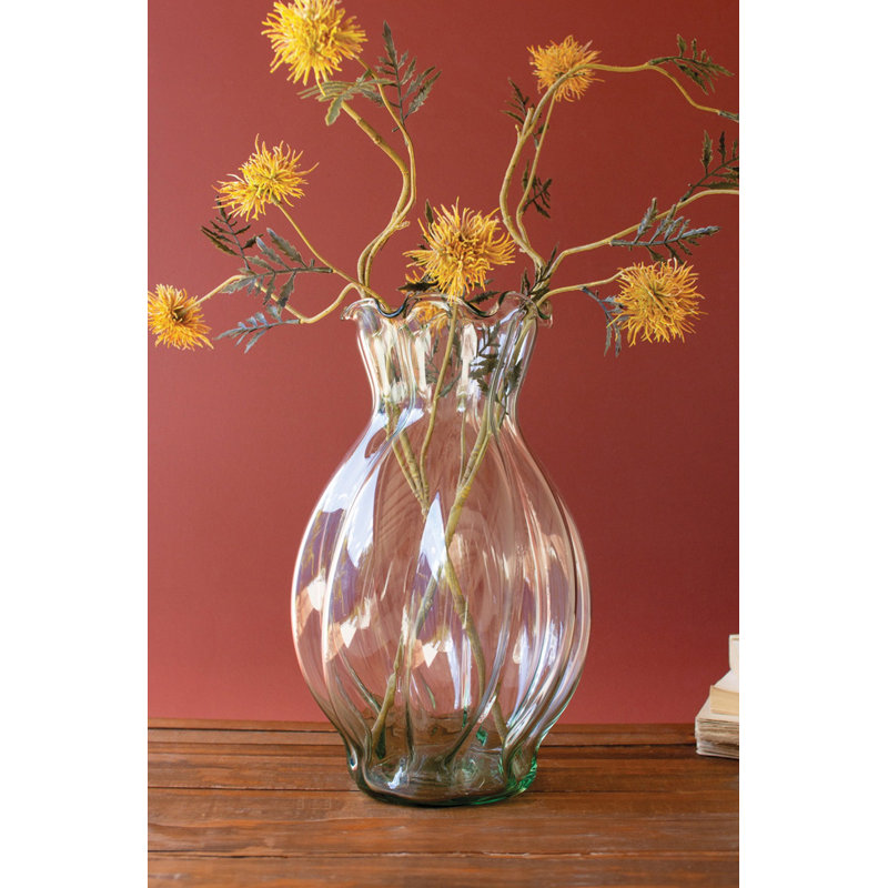  Vase en verre Melon 13,5 "H