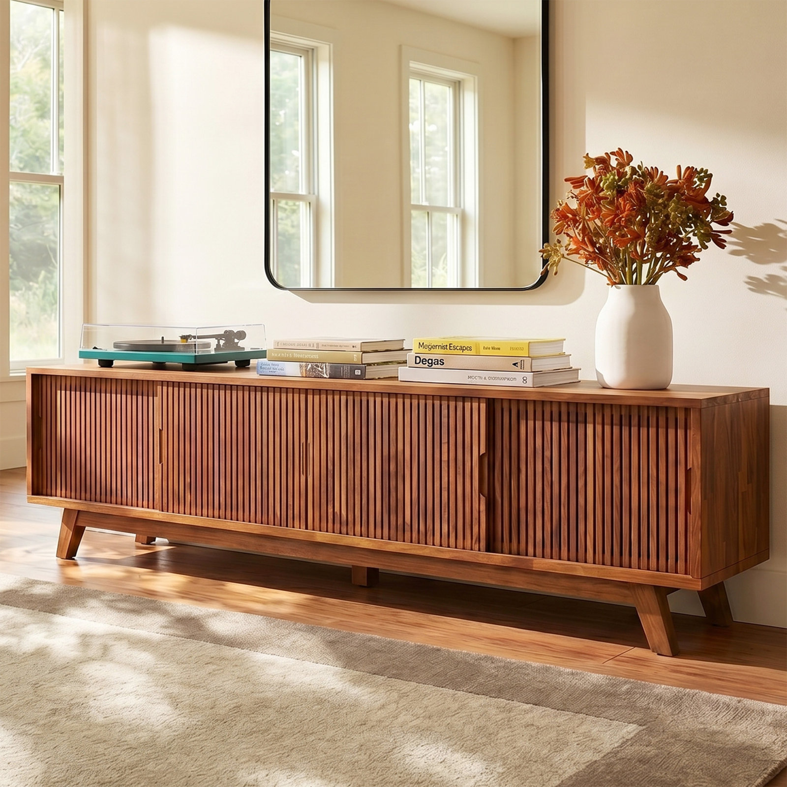 Burton 79 " Acacia TV Stand, Brown
