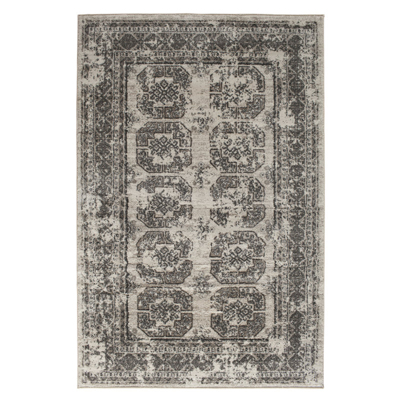 Tapis blanc / gris Birch, Rectangle 5 pi x 7 pi 6 po