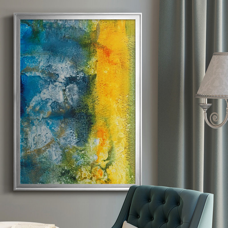 Aquatic Energy II - reproduction de cadre photo, H 36,5 po x l 26,5 po x P 1 po, Argent