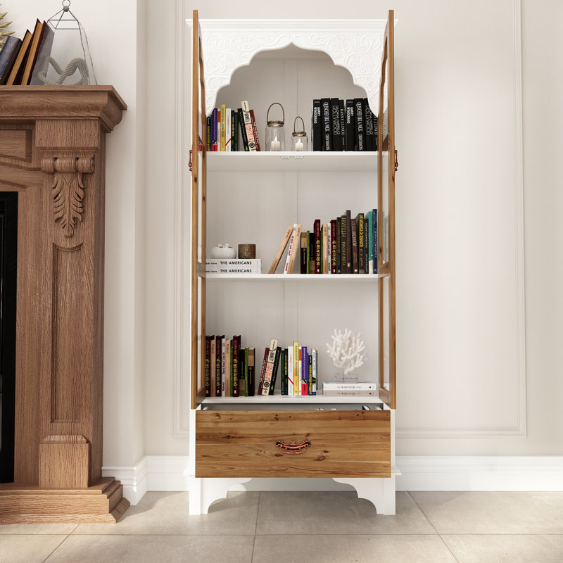 Ahbree Dining Cabinet, White/Brown