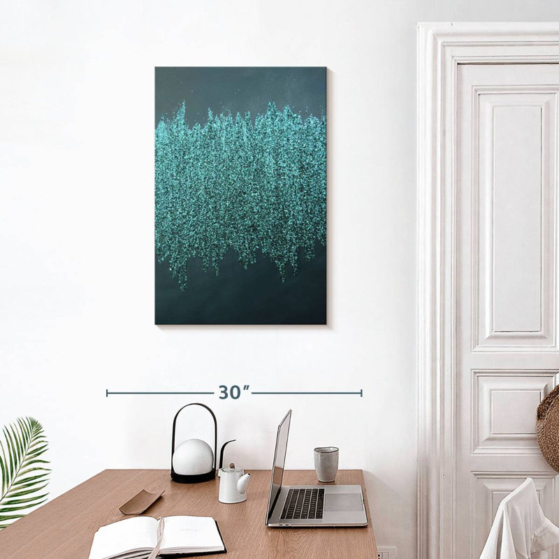 Avery Turquoise Shimmer, 30" H x 20" W