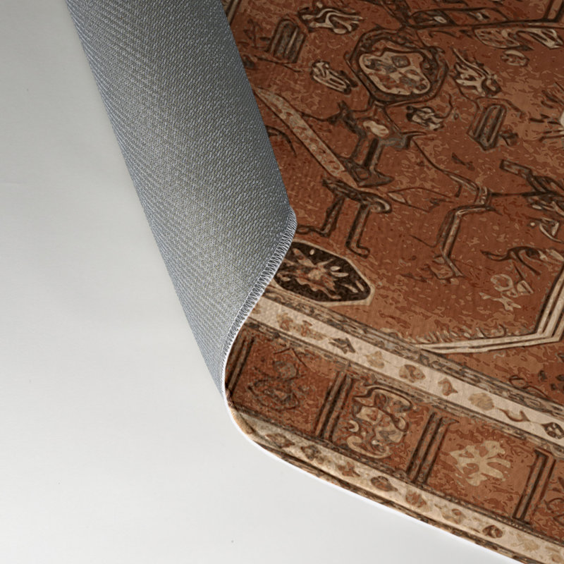 Tapis turc intérieur et extérieur brun, Rectangulaire 3 pi x 5 pi