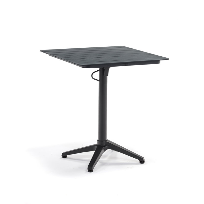 Reiban Square Metal Folding Outdoor Bistro Table , 67cm cm W 67cm cm D, anthracite