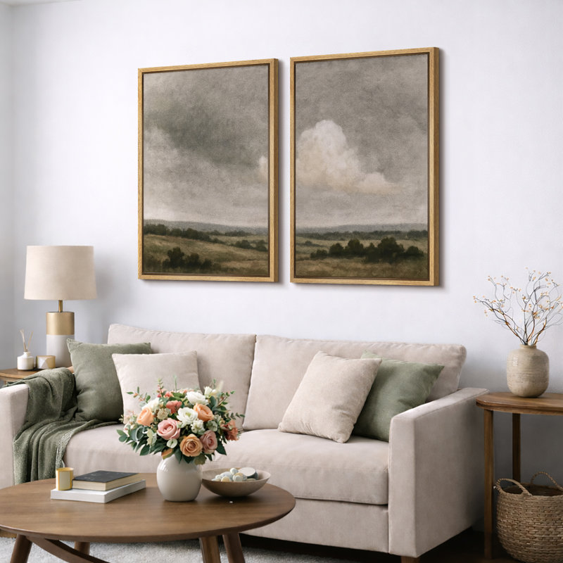 Moody Prairie, H 36 po x l 48 po, Cadre flottant naturel