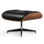 Méridienne Mid-Century avec repose-pieds, fauteuil d'appoint en cuir véritable, fauteuil inclinable ergonomique pour la chambre à coucher du salon-133329639-133329646