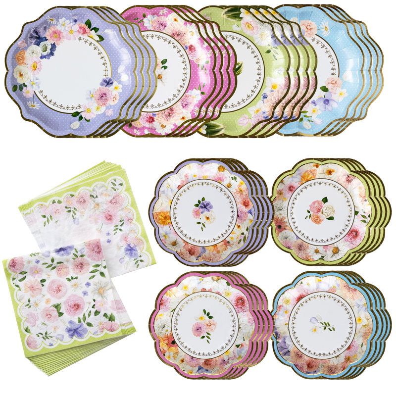 Ensemble de vaisselle 62 pièces Tea Time Party (16 invités)