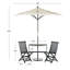 Ensemble de bistro 3 pièces avec parasol Southington-25754600