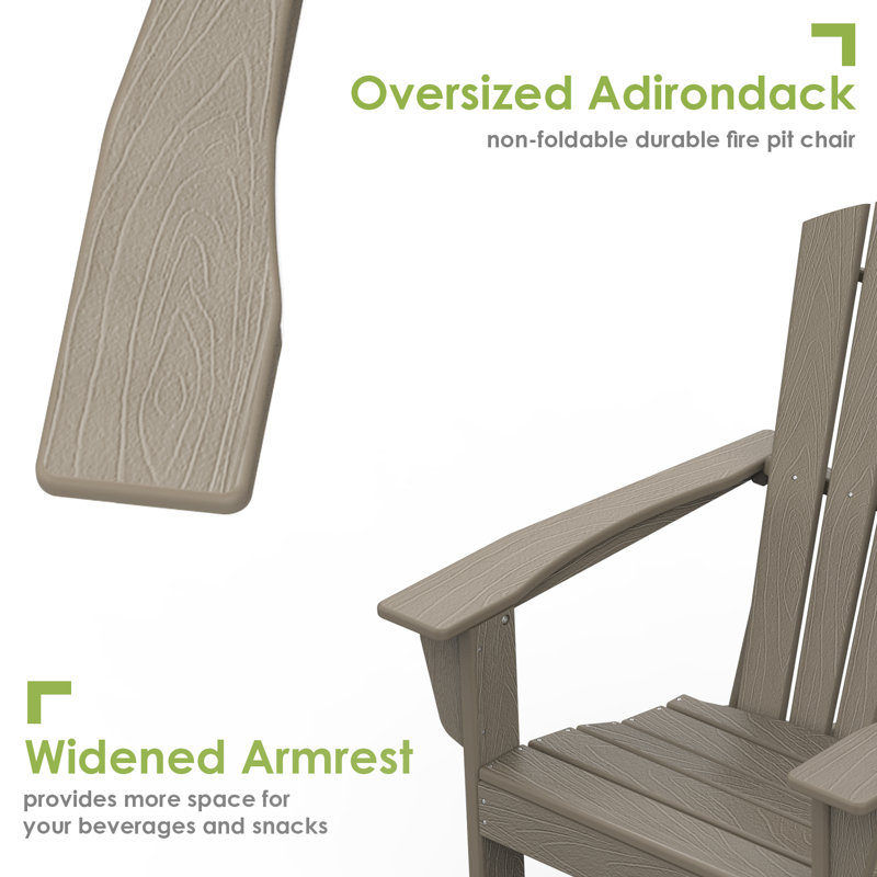 Alvertia Outdoor Adirondack Chair, Brown